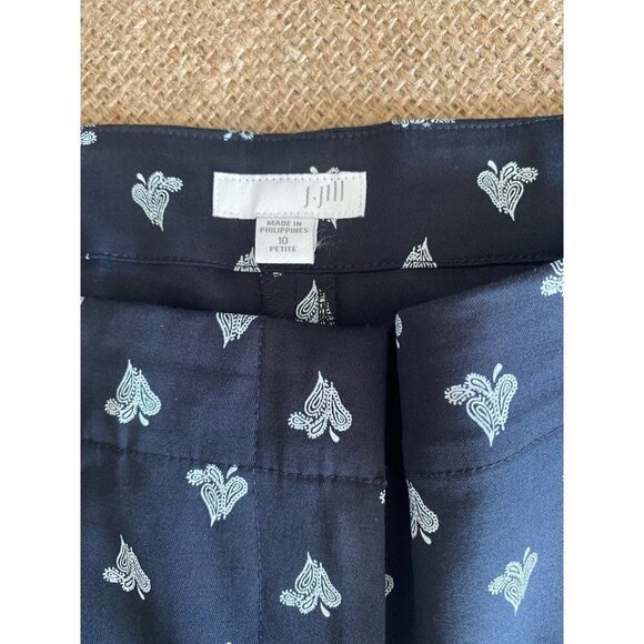 J. Jill Black Pants w/Paisley Pattern Size 10P - Picture 5 of 6